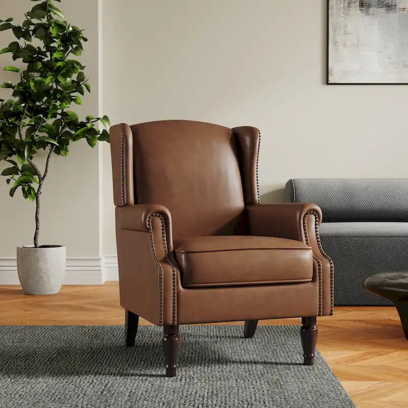 Gemusterter Polster-Akzentstuhl für das Wohnzimmer