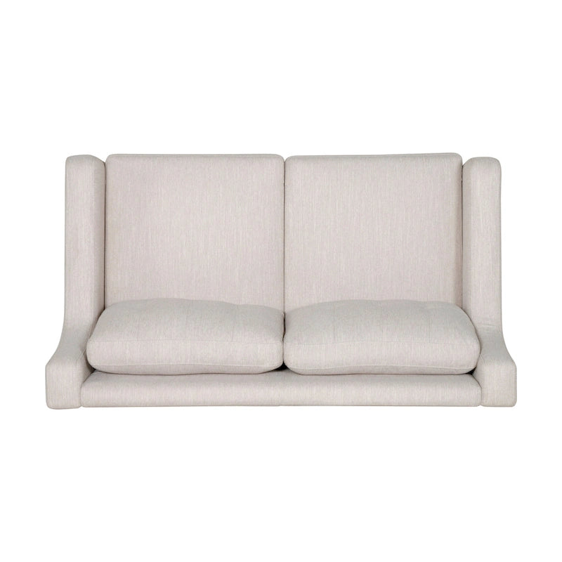 Zeitgenössisches Stoff-Loveseat mit getufteter Waffelsteppung