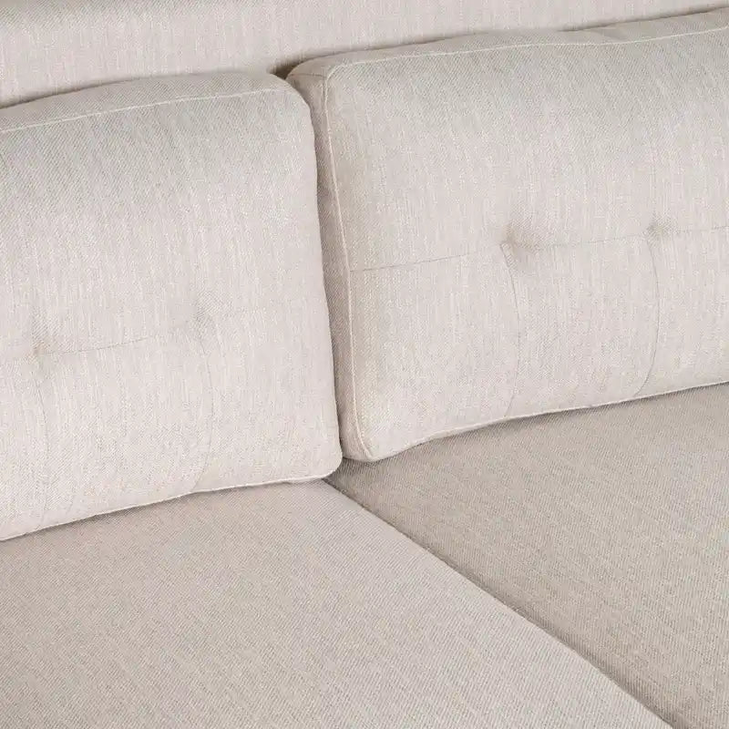Zeitgenössisches Stoff-Loveseat mit getufteter Waffelsteppung