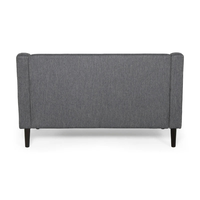 Zeitgenössisches Stoff-Loveseat mit getufteter Waffelsteppung