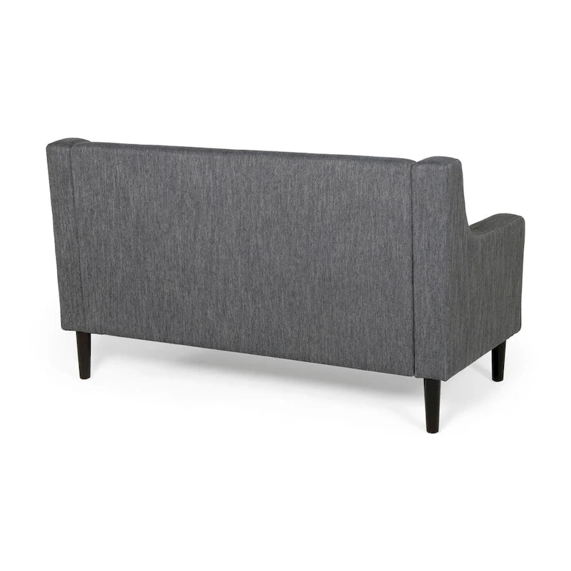 Zeitgenössisches Stoff-Loveseat mit getufteter Waffelsteppung