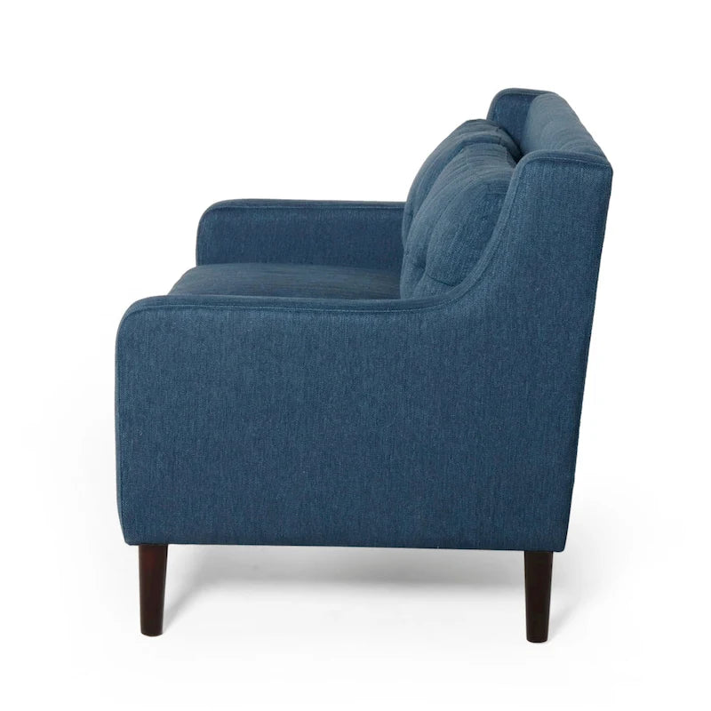 Zeitgenössisches Stoff-Loveseat mit getufteter Waffelsteppung