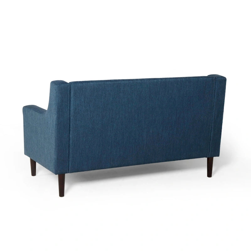 Zeitgenössisches Stoff-Loveseat mit getufteter Waffelsteppung