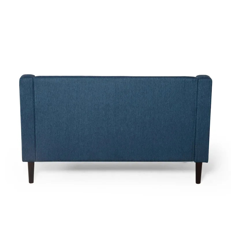 Zeitgenössisches Stoff-Loveseat mit getufteter Waffelsteppung