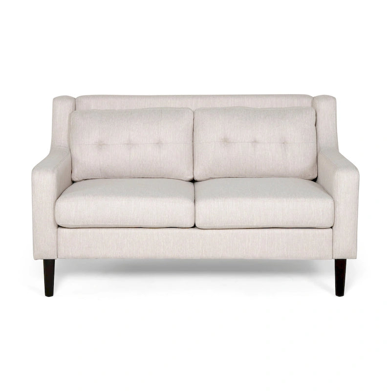 Zeitgenössisches Stoff-Loveseat mit getufteter Waffelsteppung
