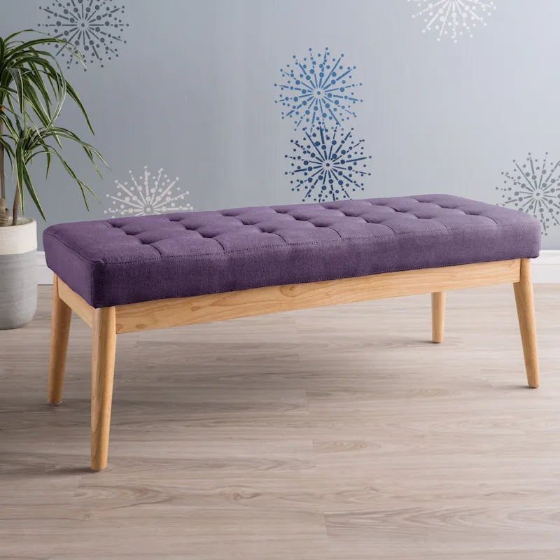 Polsterbank aus Stoff im Mid-Century-Stil