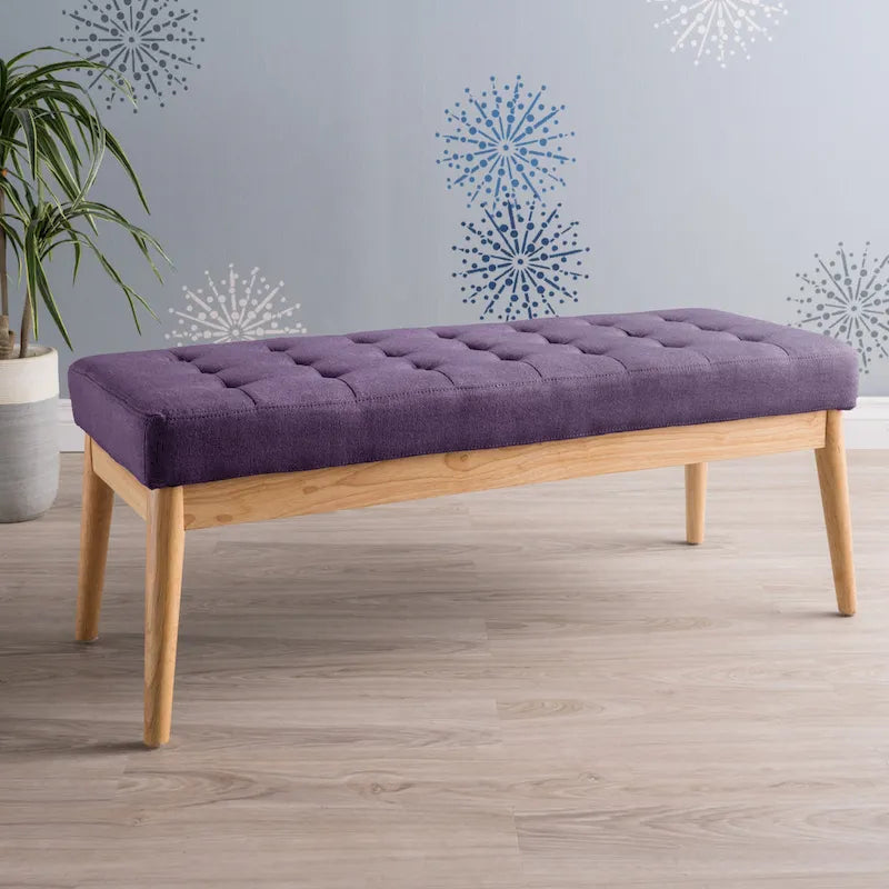Polsterbank aus Stoff im Mid-Century-Stil