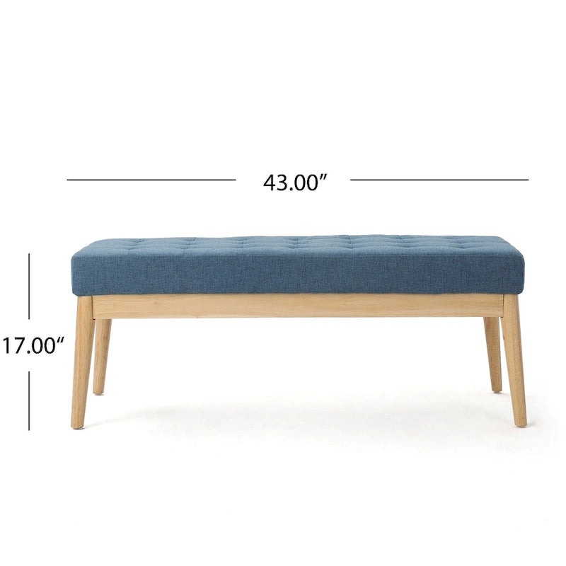 Polsterbank aus Stoff im Mid-Century-Stil