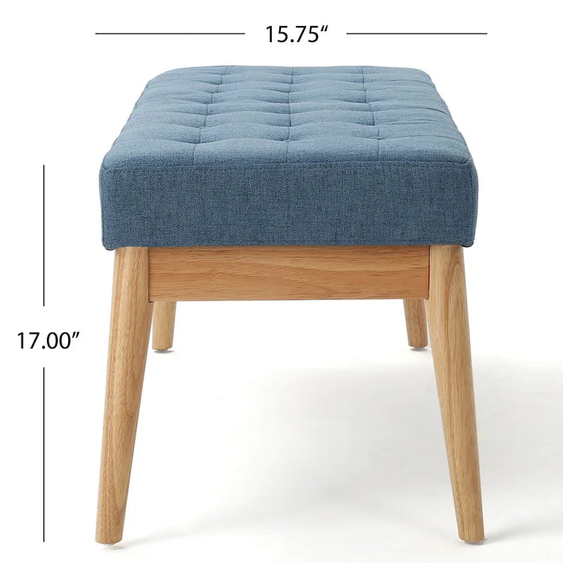 Polsterbank aus Stoff im Mid-Century-Stil