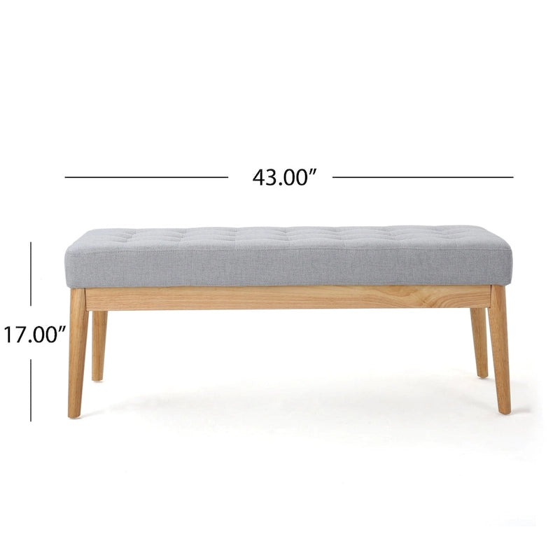 Polsterbank aus Stoff im Mid-Century-Stil