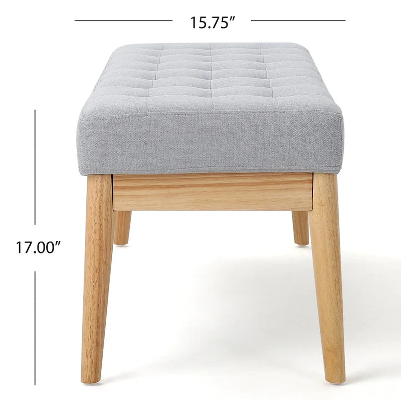 Polsterbank aus Stoff im Mid-Century-Stil