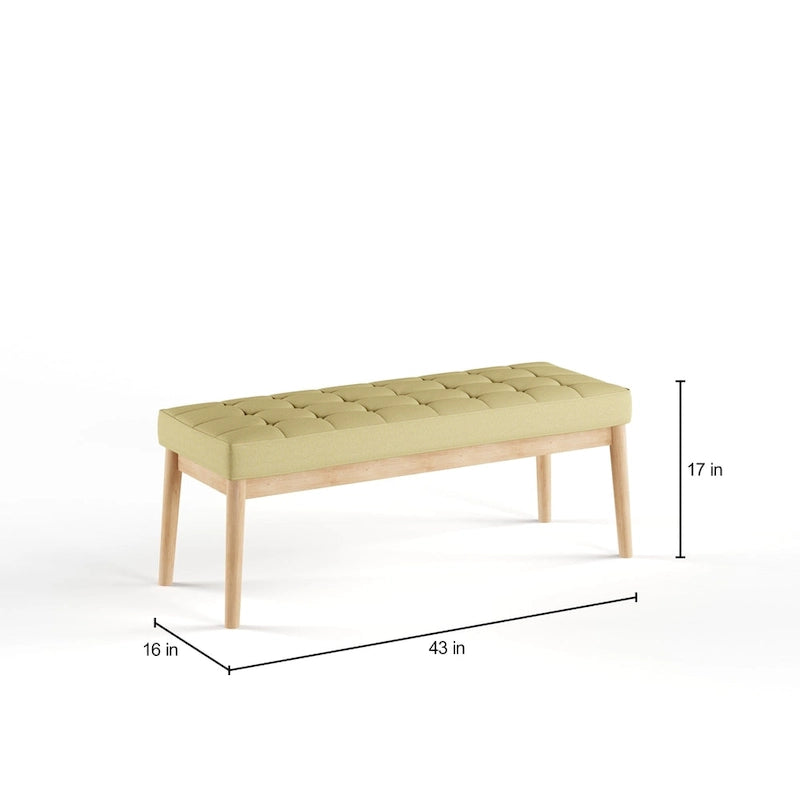 Polsterbank aus Stoff im Mid-Century-Stil