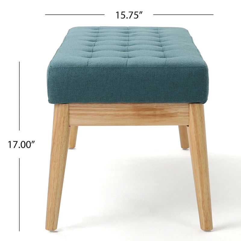 Polsterbank aus Stoff im Mid-Century-Stil