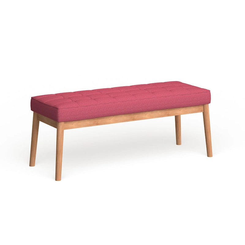 Polsterbank aus Stoff im Mid-Century-Stil