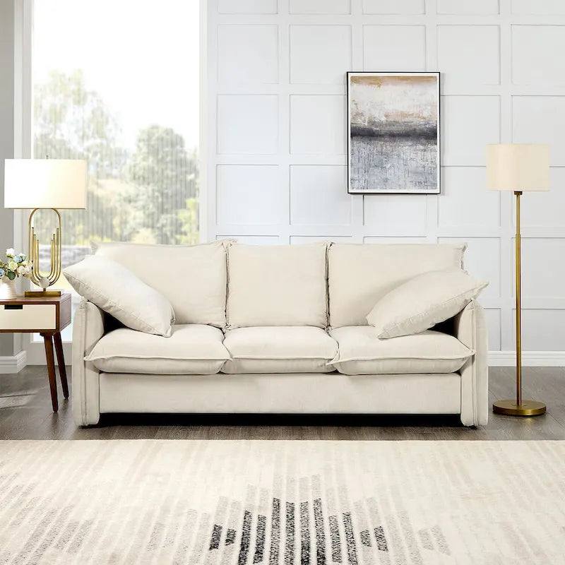 Mid-Century Modern Dreisitzer-Sofa für Wohnzimmer, Apartment, Lounge, Schlafzimmer