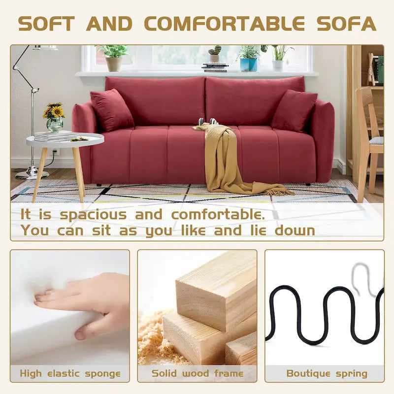 Mid-Century Modern Dreisitzer-Sofa für Wohnzimmer, Apartment, Lounge, Schlafzimmer