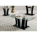 Modernes 2-teiliges Akzenttisch-Set mit Glasplatte