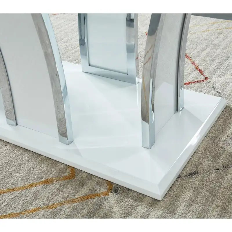 Modernes 2-teiliges Akzenttisch-Set mit Glasplatte