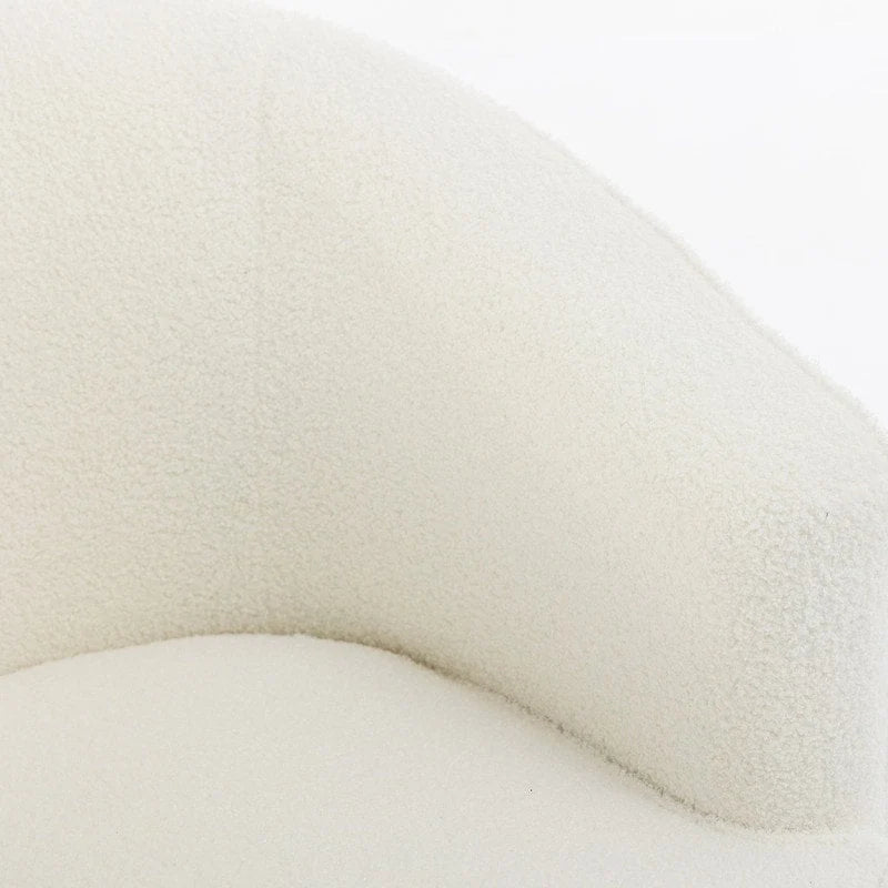 Modernes Bouclé-Polsterbezogenes 360-Grad-Drehsessel-Set (2 Stück)