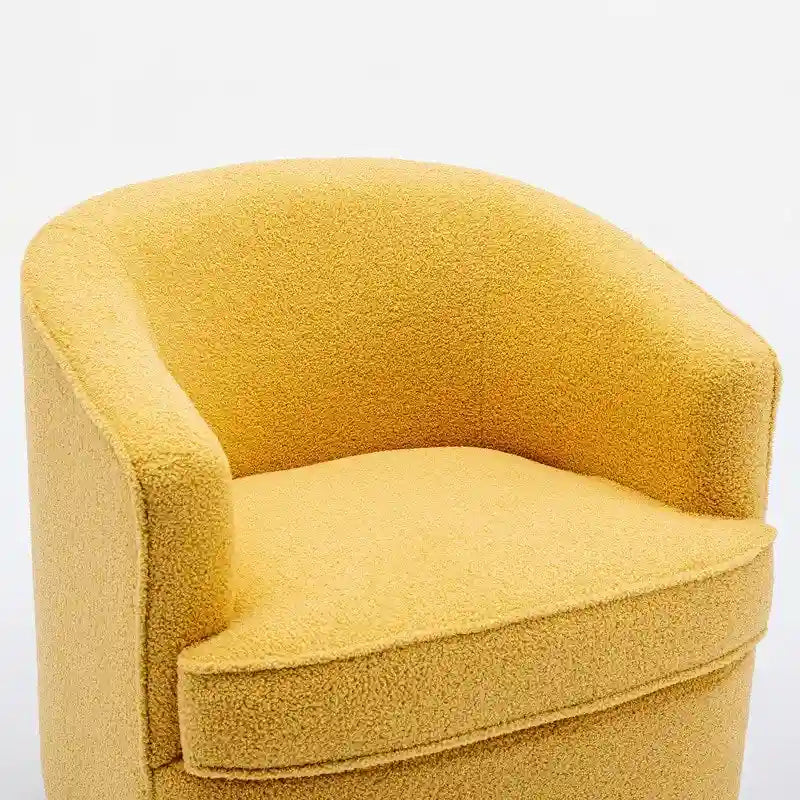 Modernes Bouclé-Polsterbezogenes 360-Grad-Drehsessel-Set (2 Stück)