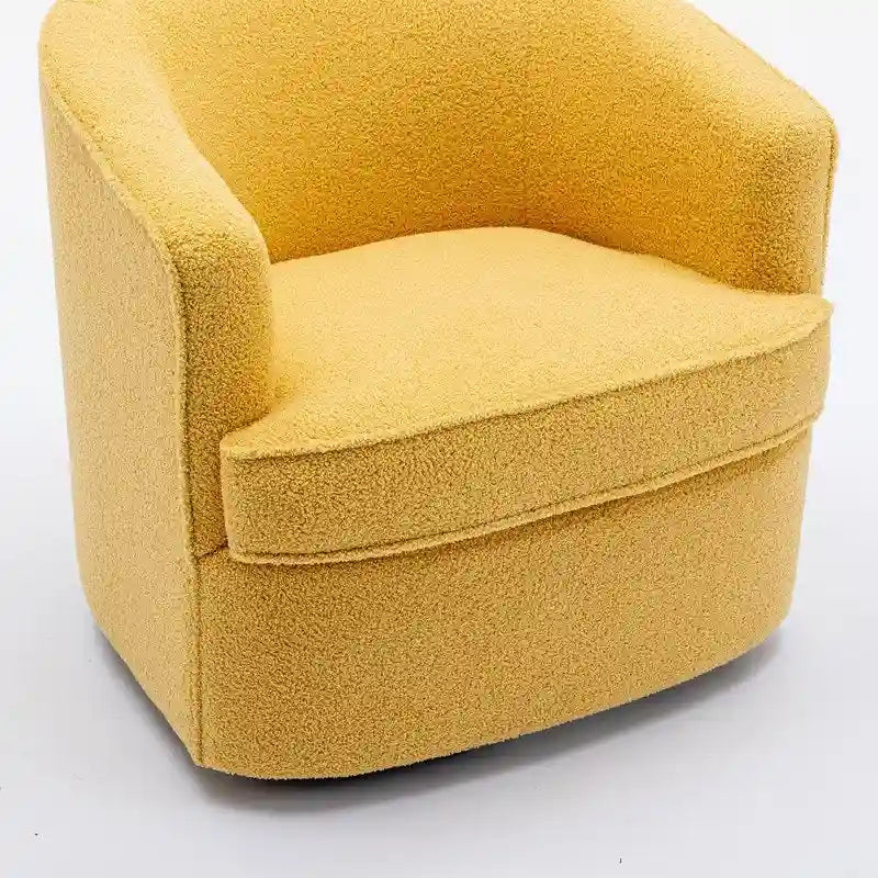 Modernes Bouclé-Polsterbezogenes 360-Grad-Drehsessel-Set (2 Stück)