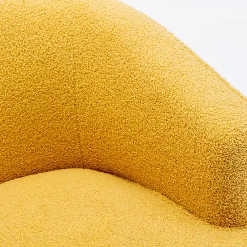 Modernes Bouclé-Polsterbezogenes 360-Grad-Drehsessel-Set (2 Stück)