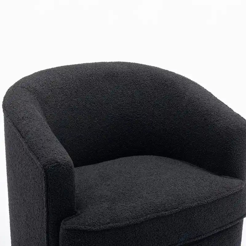 Modernes Bouclé-Polsterbezogenes 360-Grad-Drehsessel-Set (2 Stück)