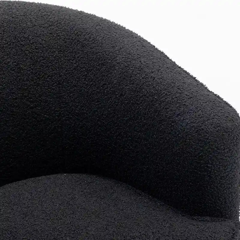 Modernes Bouclé-Polsterbezogenes 360-Grad-Drehsessel-Set (2 Stück)