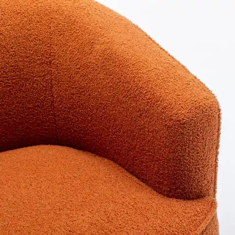 Modernes Bouclé-Polsterbezogenes 360-Grad-Drehsessel-Set (2 Stück)
