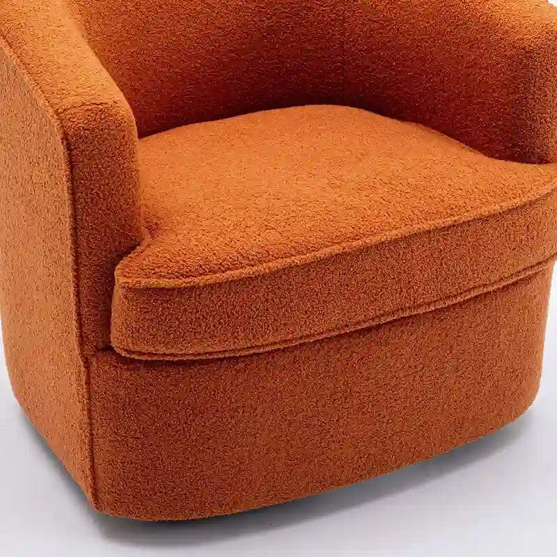 Modernes Bouclé-Polsterbezogenes 360-Grad-Drehsessel-Set (2 Stück)