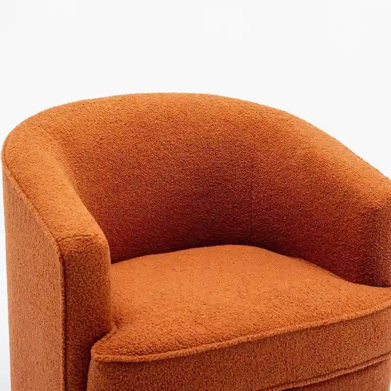 Modernes Bouclé-Polsterbezogenes 360-Grad-Drehsessel-Set (2 Stück)
