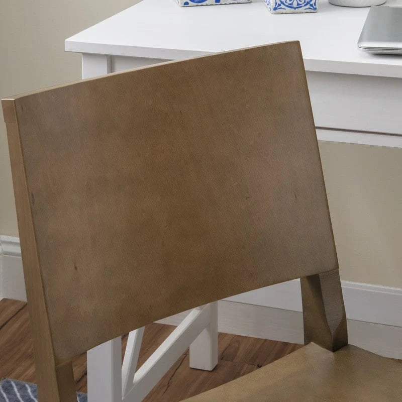 Rustikaler Home-Office-Schreibtisch mit zwei Schubladen