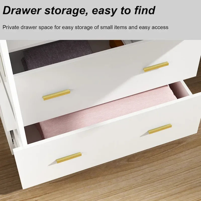 Freistehender moderner minimalistischer Schlafzimmer-Kleiderschrank aus Holz