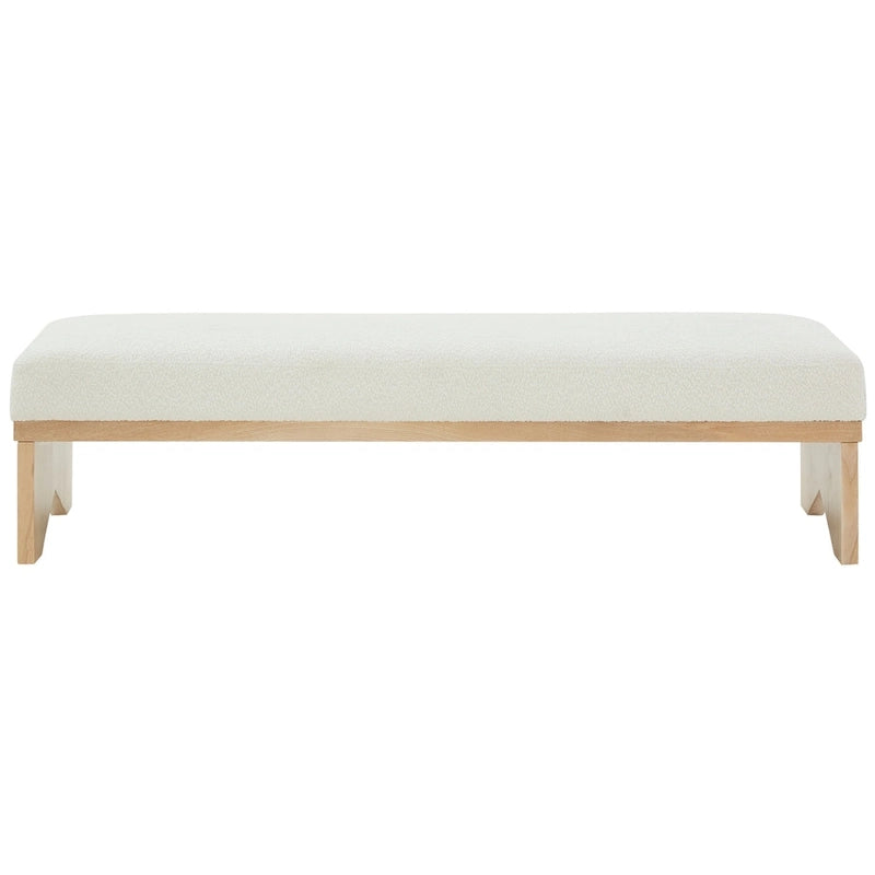 Mid-Century Modern Bouclé-Sitzbank
