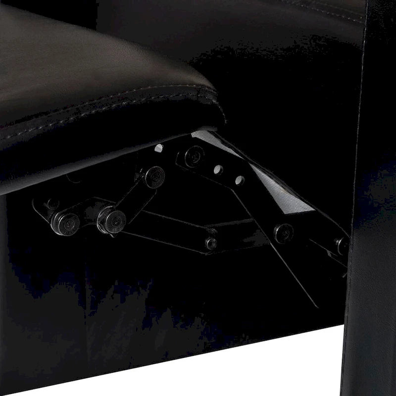 3-Sitzer Heimkino Relaxsofa - Schwarzes Kunstleder