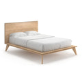 Queensize-Plattformbett mit Nussbaumfurnier-Kopfteil