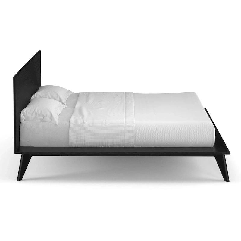 Queensize-Plattformbett mit Nussbaumfurnier-Kopfteil