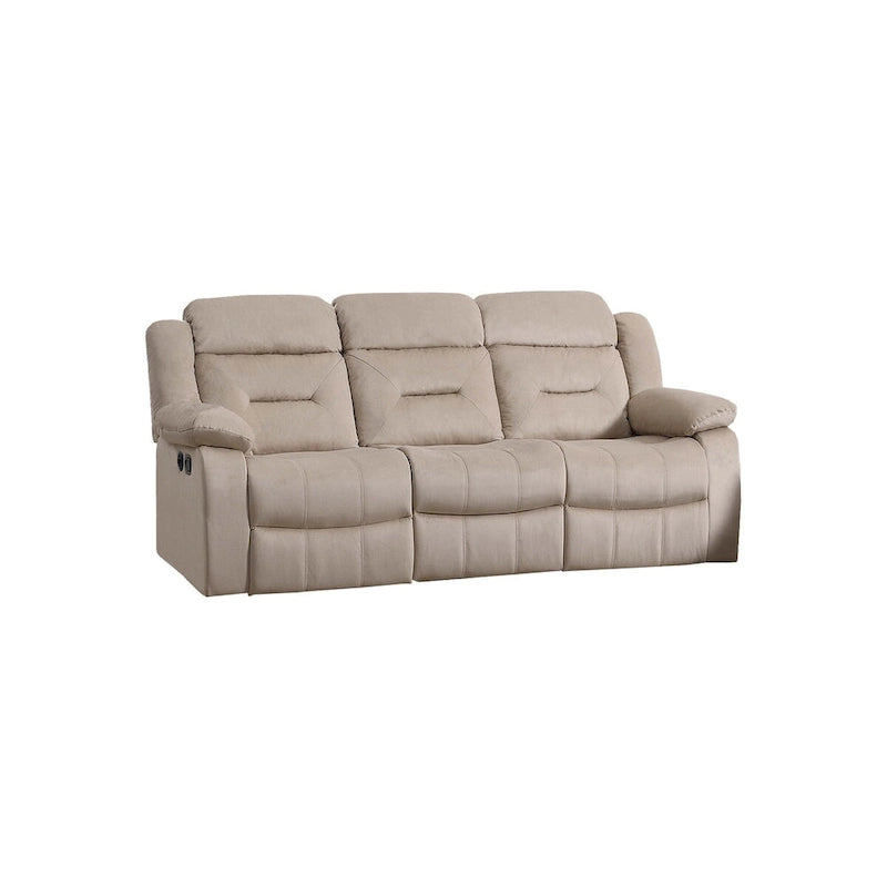 3-Sitzer Relaxsofa mit USB-Anschlüssen und Samtbezug