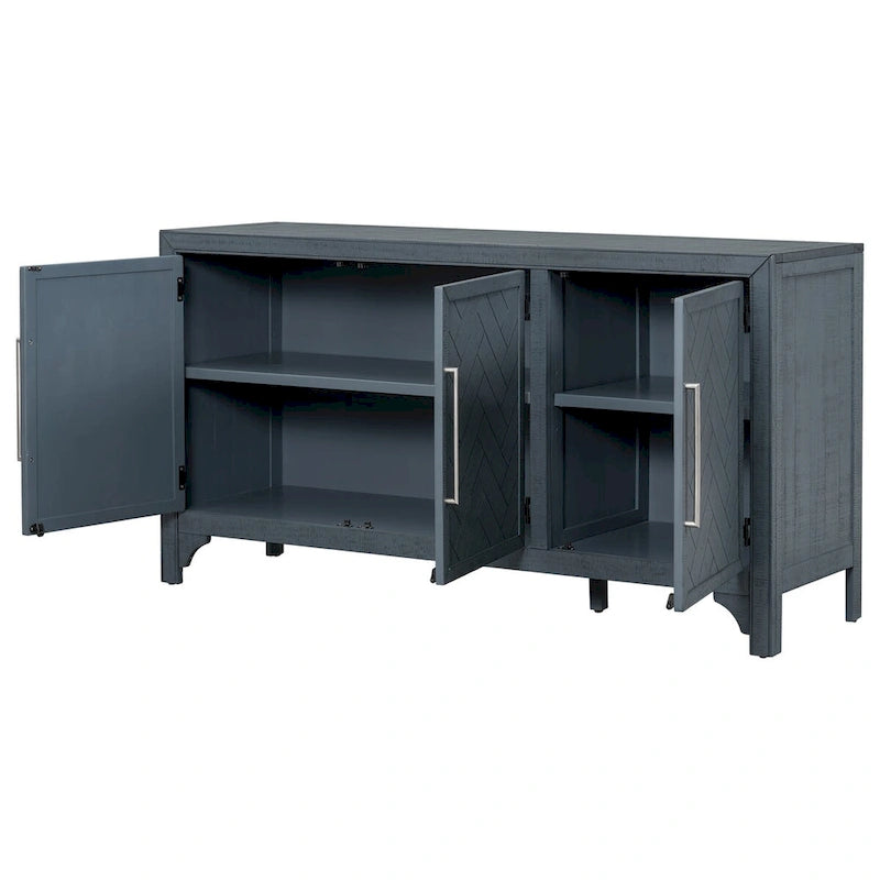 Aufbewahrungsschrank Sideboard mit 3 Türen und verstellbaren Einlegeböden