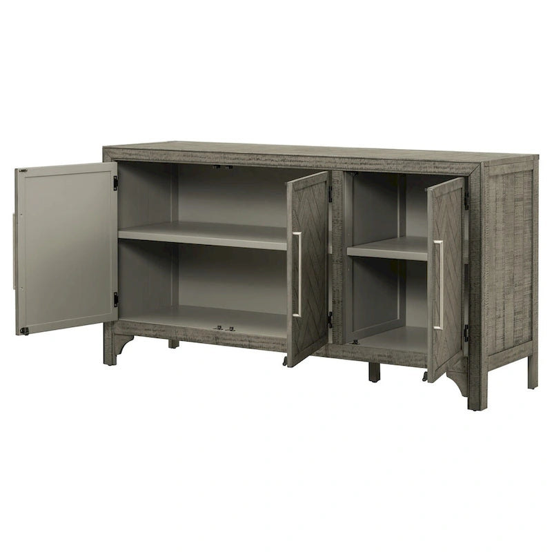 Aufbewahrungsschrank Sideboard mit 3 Türen und verstellbaren Einlegeböden