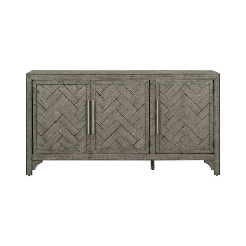 Aufbewahrungsschrank Sideboard mit 3 Türen und verstellbaren Einlegeböden