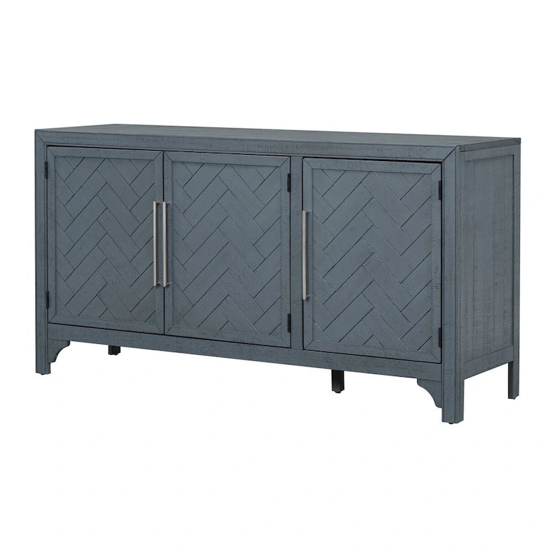 Aufbewahrungsschrank Sideboard mit 3 Türen und verstellbaren Einlegeböden