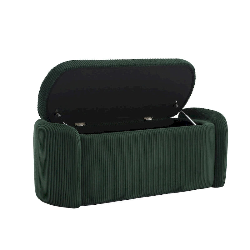 Gepolsterte Stoff-Sitzbank mit Stauraum für den Eingangsbereich